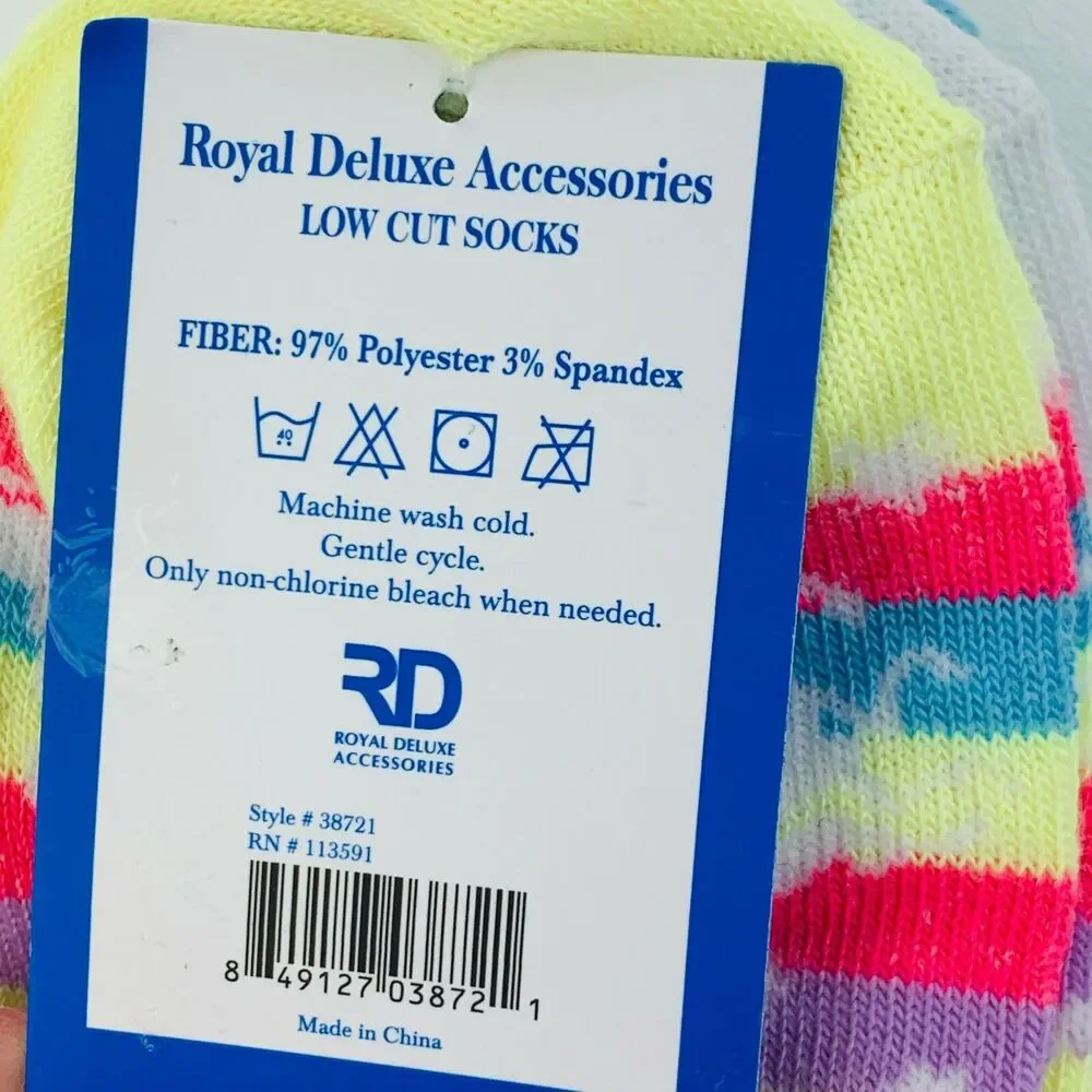 Women's Girls 3 Pk Unicorn Low Cut Socks Novelty Print Pink, Multi Blue Sz 9-11